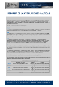 reforma de las titulaciones nauticas