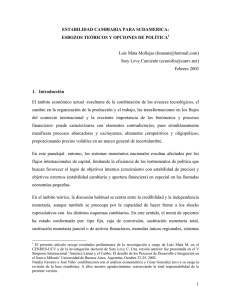 1 ESTABILIDAD CAMBIARIA PARA SUDAMERICA