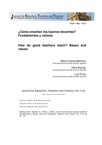 ¿Cómo enseñan los buenos docentes? Fundamentos y valores