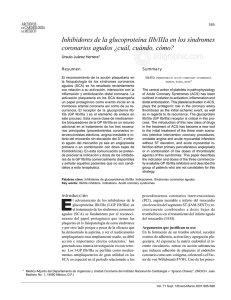 Inhibidores de la glucoproteína IIb/IIIa en los