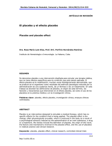 El placebo y el efecto placebo - SciELO