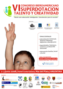VI Congreso Iberoamericano de Superdotación, Talento