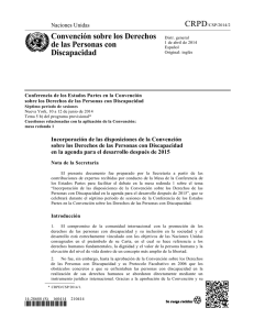 Incorporación de las disposiciones de la Convención sobre los