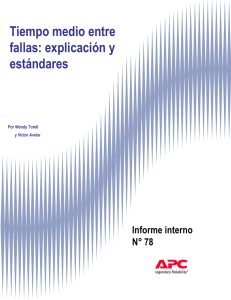 Tiempo medio entre fallas: explicación y estándares Informe interno