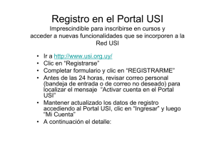 Registro en el Portal USI