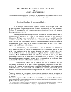 Una f&oacute;rmula matem&aacute;tica en la aplicaci&oacute;n de la ley penal m&aacute;s benigna
