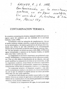 CONTAMINACIÓN TERMICA