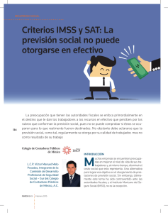 Criterios IMSS y SAT - Colegio de Contadores Públicos de México