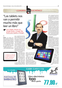 “Las tablets nos van a permitir mucho más que leer un libro”
