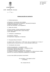 Formalización Contrato. - Ayuntamiento de Las Gabias