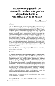 Instituciones y gestión del desarrollo rural en la Argentina