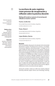 La escritura de auto-registros como proceso de