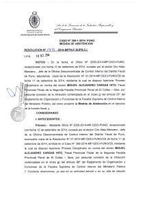 CASO N° 399-1-2014- PUNO MEDIDA DE ABSTENCION