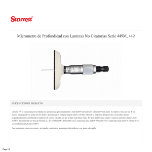 Micrometro de Profundidad con Laminas No Giratorias Serie 449M