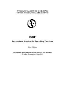International Standard for Describing Functions