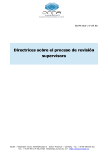 Directrices sobre el proceso de revisión supervisora - eiopa
