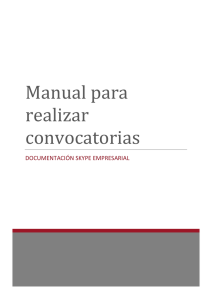 Manual para realizar convocatorias