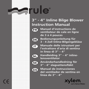 3” - 4” Inline Bilge Blower Instruction Manual