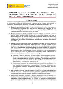 directrices para registro de empresas cuya actividad tenga por