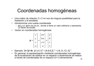 Coordenadas homogéneas