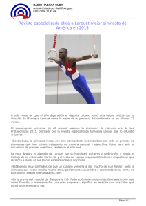 Revista especializada elige a Larduet mejor gimnasta de América