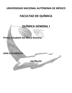 FACULTAD DE QUÍMICA QUÍMICA GENERAL I