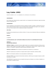 Guatemala Ley Cable 1992