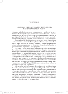 VoluMen 40 los indios en la Guerra de indePendencia - E