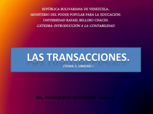 2. las transacciones. - Rosalía Ruiz de Cipriani