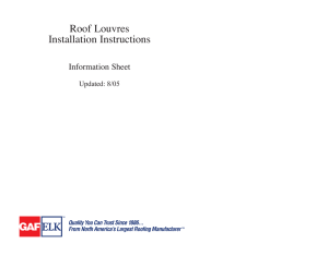 Plastic Roof Louvers Installation Instructions (English/Spanish