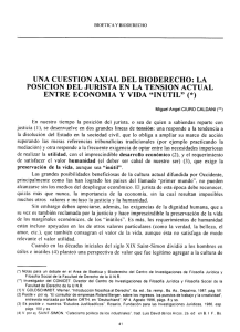 Page 1 BIOETICA Y E3IODERECHO UNA CUESTIONAXIAL DEL