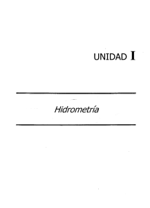 Unidad I: Hidrometría