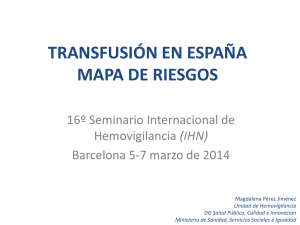Transfusión sanguínea en España: mapa de riesgos