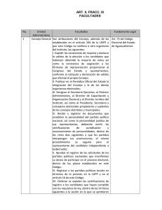 art. 9, fracc. iii facultades - Instituto Estatal Electoral de Aguascalientes