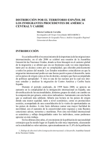 distribución por el territorio español de los inmigrantes procedentes