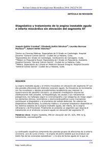 Diagnóstico y tratamiento de la angina inestable aguda e