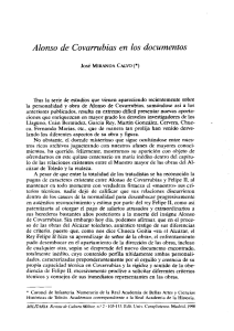 Alonso de Covarrubias en los documentos