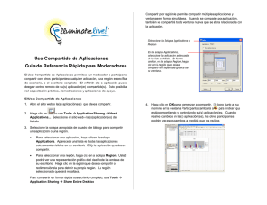 Uso Compartido de Aplicaciones Guía de Referencia Rápida para