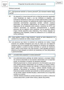 Preguntas frecuentes sobre el número personal [Número personal