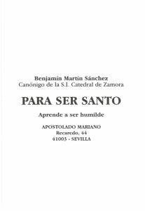 Page 1 Benjamín Martín Sánchez Canónigo de la S.I.Catedral de