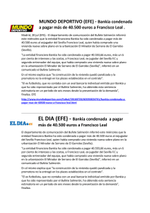 MUNDO DEPORTIVO (EFE) - Bankia condenada