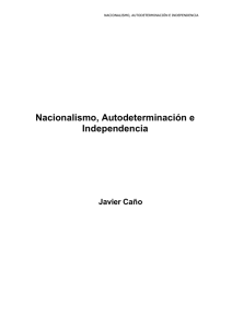 Nacionalismo, Autodeterminación e Independencia