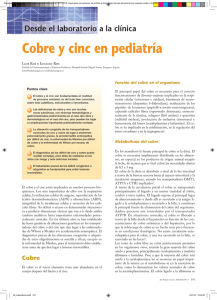 Cobre y cinc en pediatría - Anales de Pediatría Continuada
