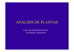 analisis de plantas - Facultad de Agronomía