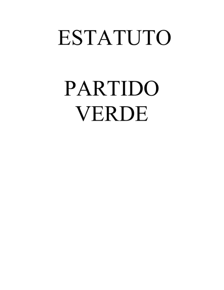 ESTATUTO PARTIDO VERDE