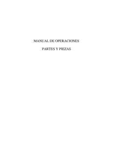 manual de operaciones partes y piezas