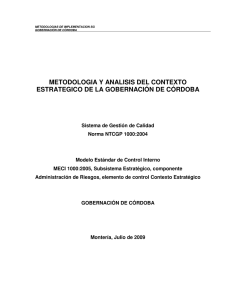 METODOLOGIA Y ANALISIS DEL CONTEXTO ESTRATEGICO DE