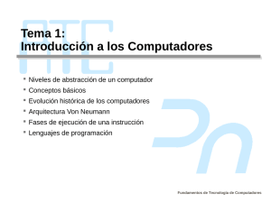 Tema 1: Introducción a los Computadores