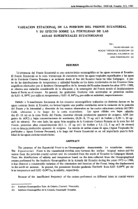 variacion estacional de la posicion del frente ecuatorial y su efecto