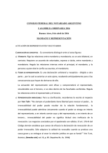 Mandato y Representación - Consejo Federal del Notariado Argentino